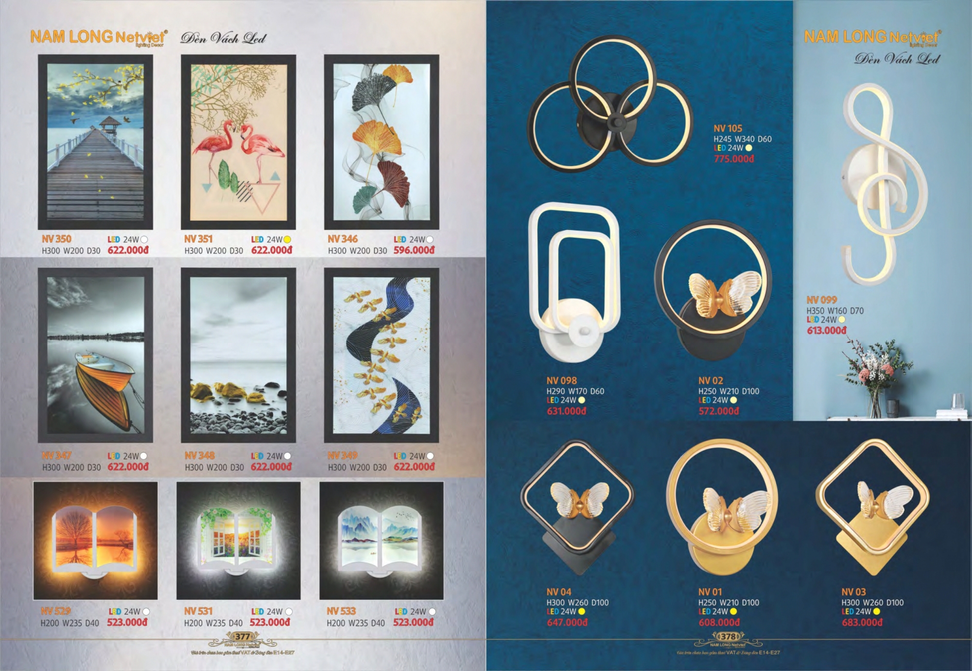 Bảng giá đèn trang trí Nam Long